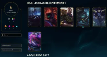 CONTA DE LEAGUE OF LEGENDS, OURO 2 MAIN MID LVL46