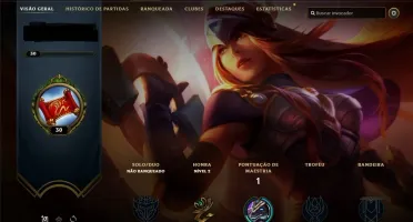 conta lol level 30 unranked