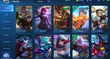 CONTA C/ 41 HEROIS + 30 SKINS + 60k GOLD
