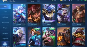 CONTA C/ 41 HEROIS + 30 SKINS + 60k GOLD