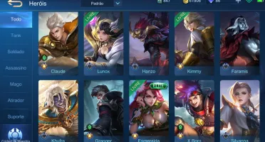 CONTA C/ 41 HEROIS + 30 SKINS + 60k GOLD