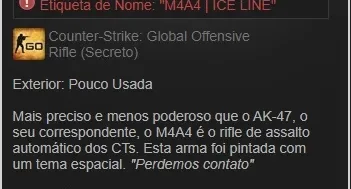 M4A4 | Desolação Espacial (Pouco Usada)