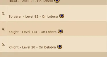 KNIGHT 114 E SORC 82 EM LOBERA OPEN PVP