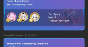 Conta honkai Endgame