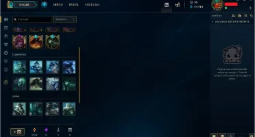 Conta LV 109 com 104 Champions 34 skins tem que fazer md10