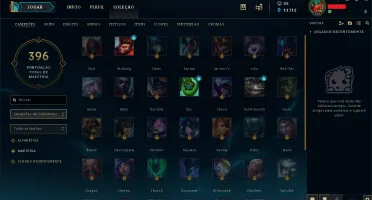 Conta LV 109 com 104 Champions 34 skins tem que fazer md10