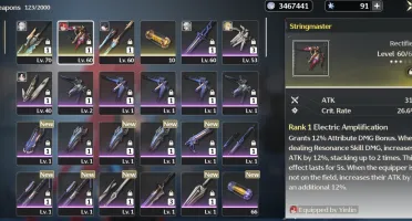 Wuthering Waves - Conta lvl45 / Databank lvl21 Jinhsi/Yinlin