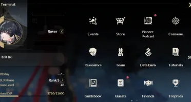 Wuthering Waves - Conta lvl45 / Databank lvl21 Jinhsi/Yinlin