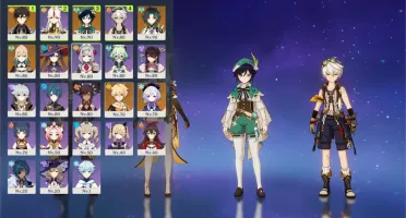 Genshin Venti, Zhongli, Xiao, Jean, Qiqi, Mona, Tumulo, AR55