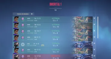 Conta Valorant Imortal + Conta LOL unranked com skins