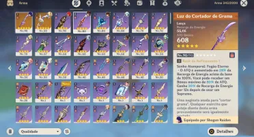 Conta AR 55, 11 personagens 5*, 2 armas 5* e mais..