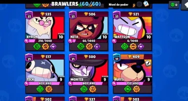 Conta brawl stars 28k de troféus, todos os brawlers