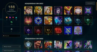 Conta league of legends com 185 skins por 12 reais!!!