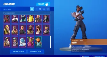 Conta Fortnite S4 - S8 18 skins lendárias/27 skins épicas