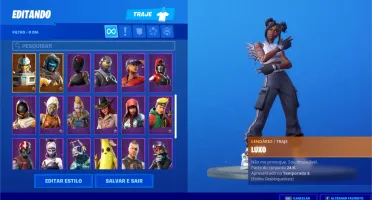 Conta Fortnite S4 - S8 18 skins lendárias/27 skins épicas
