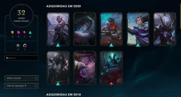 Conta GOLD 3, 97 champions, 32 skins, 255 partidas ranked