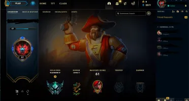 CONTA LOL PLATINA 4/ 3 SKINS/ 36 CHAMPS/ KAT BATTLE QUEEN
