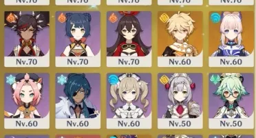 Conta Genshin Impact - AR55- 5 personagens 5 estrelas