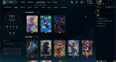 CONTA LOL D4 151 SKINS