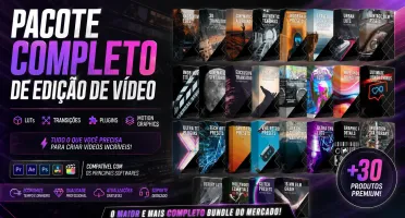 Pack Completo de Edição de Vídeo LUTs • Transições • Plugins