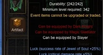 Slayer level 600 - MU Online Alfheim
