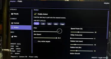 PUBG Cheat Hack - Esp, Aim, No-Recoil, loot item ++