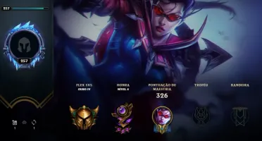 Conta League Of Legends 124 Skins, 120 Campeoes,Gold IV Flex