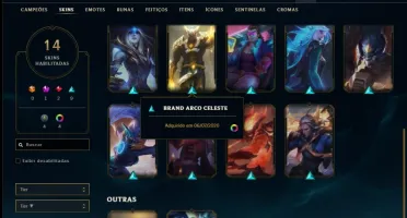Conta prata 3 com 14 skins e 36 champs