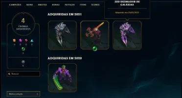 Conta prata 3 com 14 skins e 36 champs