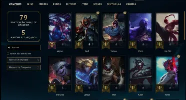 Conta prata 3 com 14 skins e 36 champs