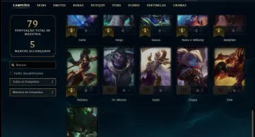Conta prata 3 com 14 skins e 36 champs