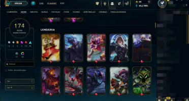 Conta veterana 2014 - Todos os campeões, 170 skins