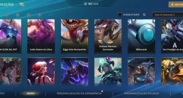 Vendo conta com Skins da lux e prestígio