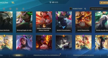 Vendo conta com Skins da lux e prestígio