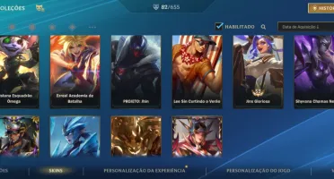 Vendo conta com Skins da lux e prestígio