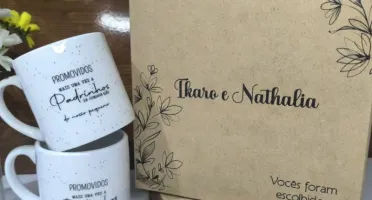 Kit Caixa MDF com Canecas Personalizadas