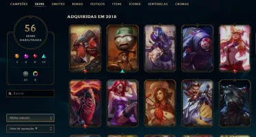 CONTA LOL QUASE FALTANDO 14 CAMPEÕES GOLD 1 58 SKINS
