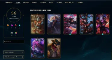 CONTA LOL QUASE FALTANDO 14 CAMPEÕES GOLD 1 58 SKINS