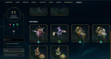 CONTA LOL QUASE FALTANDO 14 CAMPEÕES GOLD 1 58 SKINS