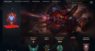 Diamante 1 105 skins quase tds os champs e 2432 RP