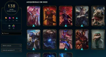 Diamante 1 105 skins quase tds os champs e 2432 RP