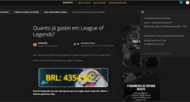 Vendo Conta Borda Platina League of Legends