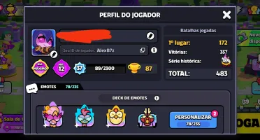 Conta 3 em 1: brawl, clash of clans e squad busters