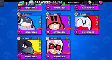 Conta 3 em 1: brawl, clash of clans e squad busters