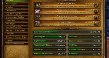 Conta com BFA, montarias e conquistas raras