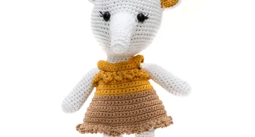 Elefante de Vestido em Amigurumi