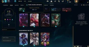 Conta de lol platina IV nível 45