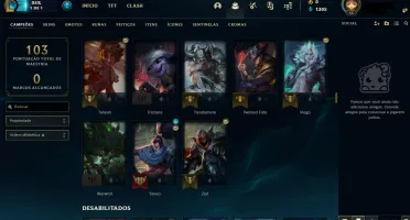 Conta de lol platina IV nível 45
