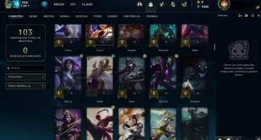Conta de lol platina IV nível 45