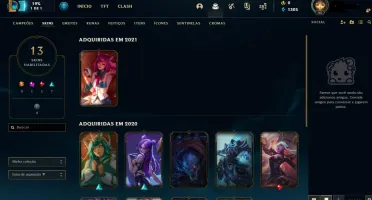 Conta de lol platina IV nível 45